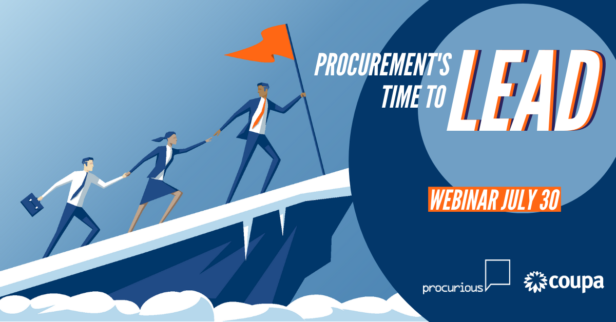 Siavash_Rad's tweet photo. Don't miss this webinar: "Procurement's Time To Lead". Join us Thursday, July 30, 9am PDT! https://t.co/tYo7cO2USh #BSM @coupa @procurious_ https://t.co/vRmzYtBF87