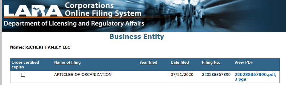 A2 is Michael Lasinski. Surprise, there is a sixth owner of DCFC! The holding company that owns 11.1% of DCFC was incorporated last week (7/21/20).