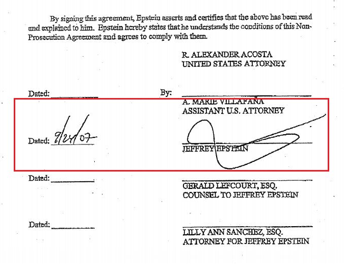 At the time Epstein signed his plea deal...The FBI and DOJ knew it had not interviewed all his victims.