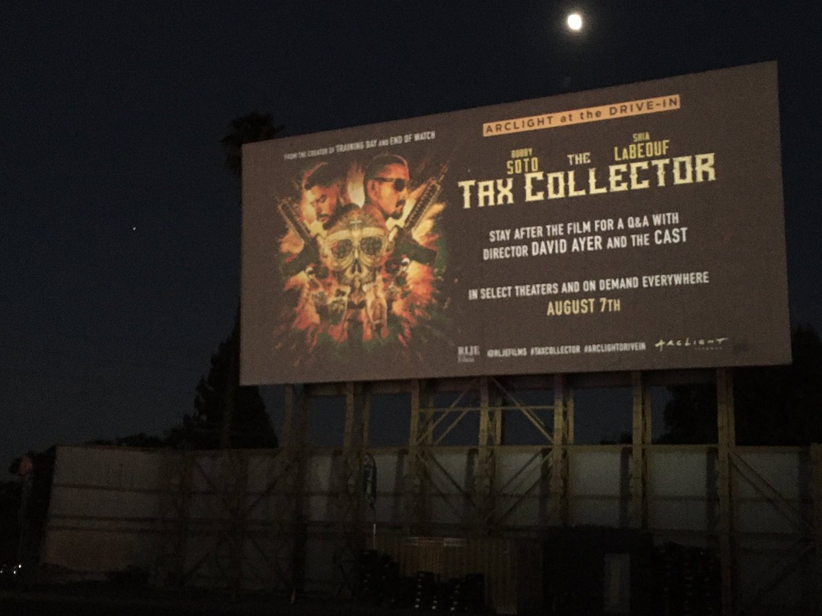 endurablegoods's tweet photo. Arclight bought out Vineland Drive-In, screening The Tax Collector. #taxcollector #arclightdrivein @RLJEfilms @ArcLightCinemas https://t.co/5MKIpv8oPi