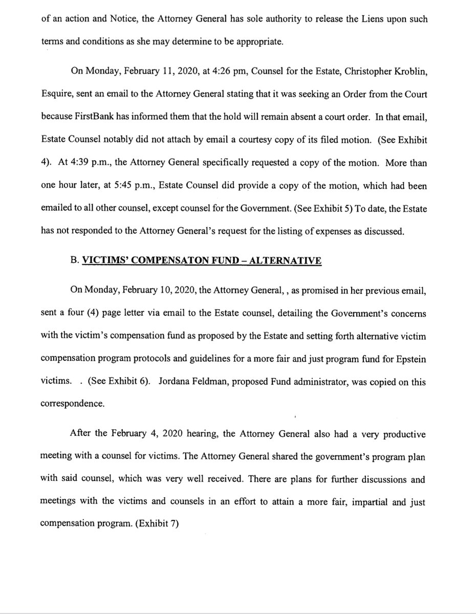 1st Feb 2020 Notice to the Court again what you might not know is the Virgin Islands is separate from our DOJ - meaning out of reach of both Trump/Barr.The fact is you have to keep an eye on the VI AG’s Investigation tooAgain ALT means I’ve embedded the links to documents