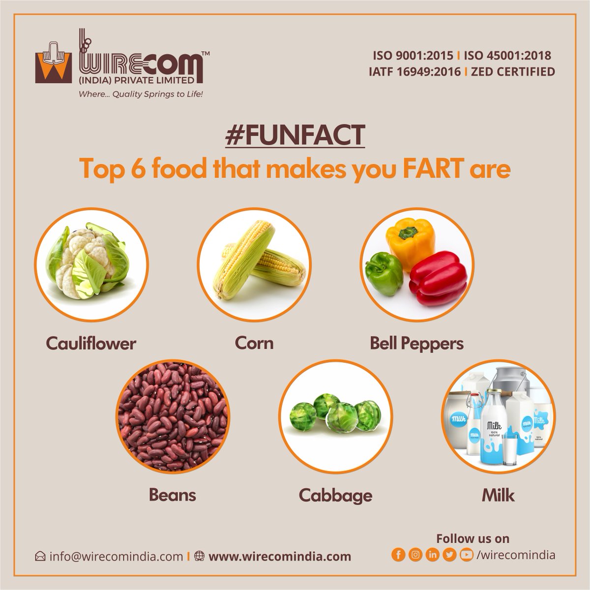 Ever wonder why you tend to get gassy at the worst possible moments?  Everybody farts. But here are 6 surprising food facts about flatulence you  may not know. #funfacts #fridayvibes #weekendvibes #springs #, image size:1200x1200