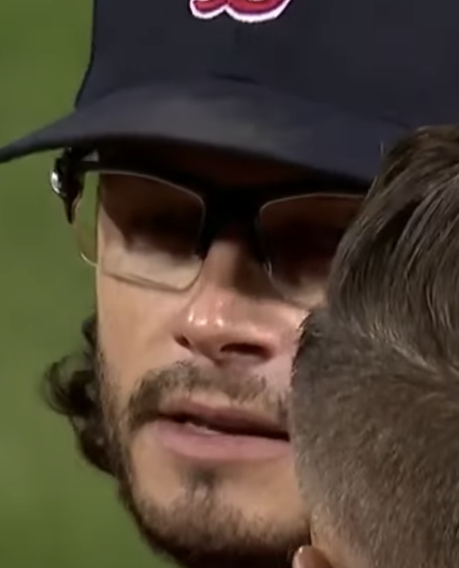 michaelschwab13's tweet photo. What was that on Joe Kelly's hat during the 2018 playoffs? 🤔 https://t.co/ihB87OmpAi