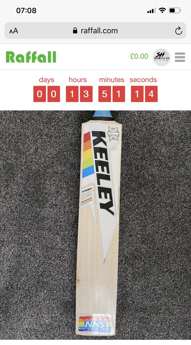 SHSportsltd's tweet photo. Get your tickets in for tonight draws with chance to win a great price while supporting a great cause from only £0.50p:
- Keeley pro bat NHS Edition 
- Pair of Clarke &amp; Clarke Cushions 
- Beats Wireless Tour Headphones 
- Keeley RH Pads and Gloves 

https://t.co/54EAWMleK2 https://t.co/WrawCu8mNT