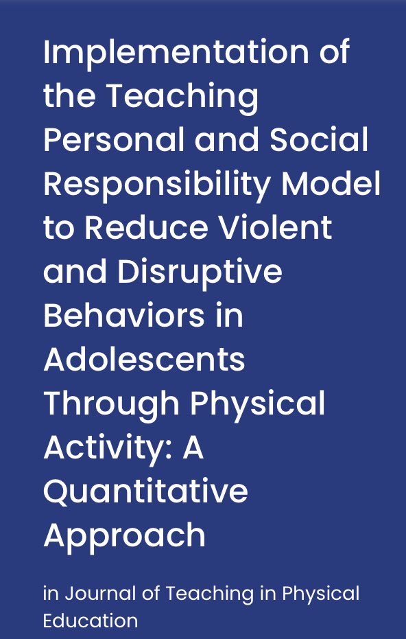 UAvalero's tweet photo. ¿Cómo reducir la violencia y las conductas disruptivas en las aulas? Este estudio aporta datos objetivos de su eliminación gracias a la #edufis y sus contenidos prácticos mediante el modelo de responsabilidad personal y social.https://t.co/OJEoR5eU4l https://t.co/4KRiQtL26M