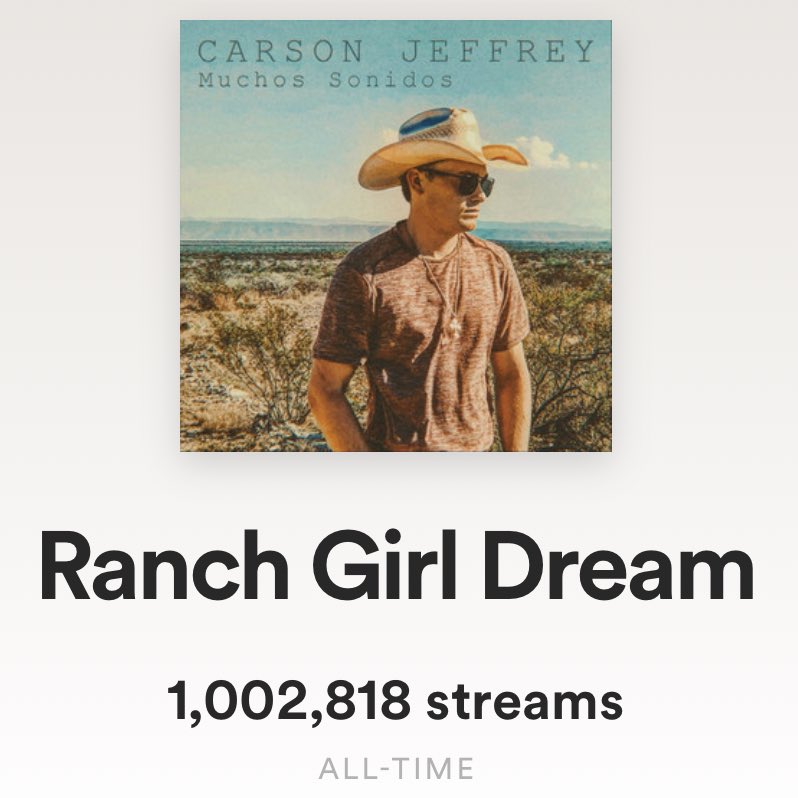 1 million streams!! Can’t say thank you enough!