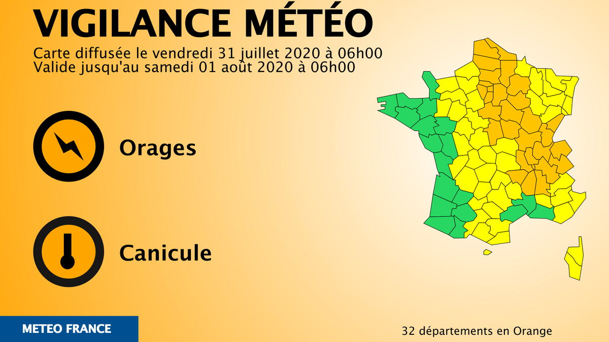 🔶 32 dpts en #vigilanceOrange

Restez informés sur vigilance.meteofrance.com