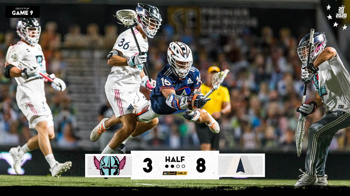 PremierLacrosse's tweet photo. HALFTIME. https://t.co/rwo0m077Hg