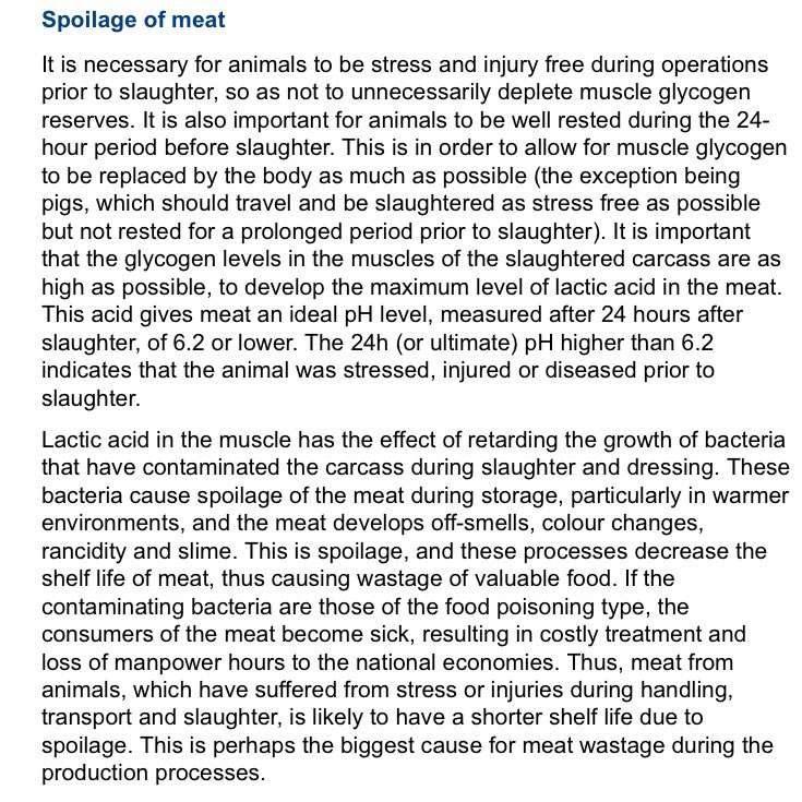 Sumbernya penjelasan stress bs bikin kualitas daging jelek di atas sy ambil dr FAO: http://www.fao.org/3/x6909e/x6909e04.htm