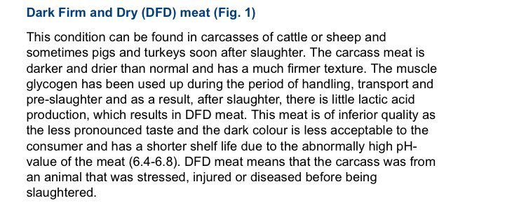 Sumbernya penjelasan stress bs bikin kualitas daging jelek di atas sy ambil dr FAO: http://www.fao.org/3/x6909e/x6909e04.htm