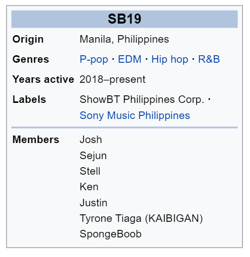 SB19BOOST's tweet photo. [ NOTICE ] 

Hi, A'tin! Mass visitors are expected to rely on the data provided in SB19's page on Wikipedia, thus, please refrain from editing the page unless necessary. Thank you!

@SB19Official
#SB19AlbumRelease https://t.co/3bp4zOCpXa