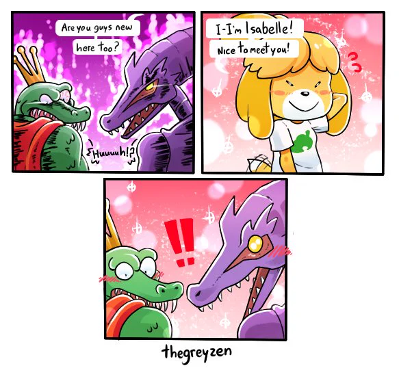 oh wait i forgot about this one! this where it all started!
random comment on this one about ridley delicately holding isabelle paw started it all. I dont remember who said it and im too lazy to look for the twit but thank you? 