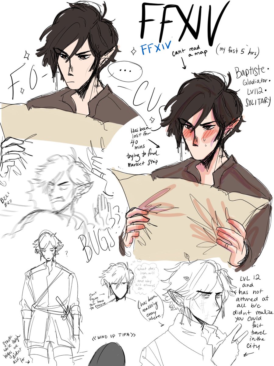 log of my first 5 hrs of ffxiv i am .... slowly ... im still figuring things out , HSKHSKSNS 