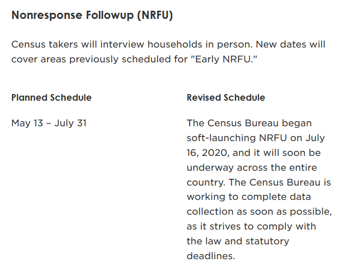 7. So long, October 31.From July 30 version (left) v. July 31 version (right) of this webpage: https://2020census.gov/en/news-events/operational-adjustments-covid-19.html?#