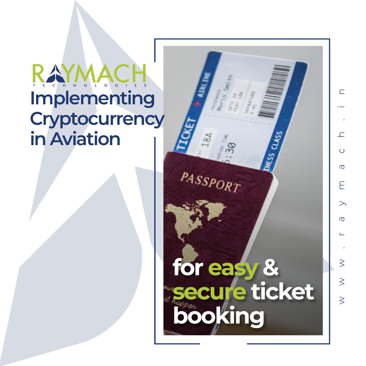 RaymachTech's tweet photo. Easy handling of payments, paperless and a secure way of transaction - bringing the gen-next technology of Cryptocurrency into the aviation industry. For more information, contact us now!
.
#aviation #aviationsoftware #aviationindustry #aviationautomation #raymachtech https://t.co/bnr8Q4eon3