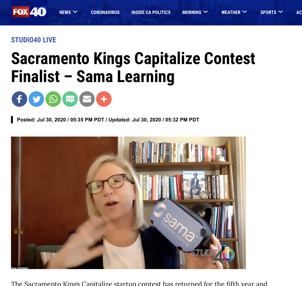 SamaLearns's tweet photo. That was fun!  Remember to vote for Sama by tweeting @SacramentoKings  @SamaLearns #capitalize2020 https://t.co/FULlFB8e5g
