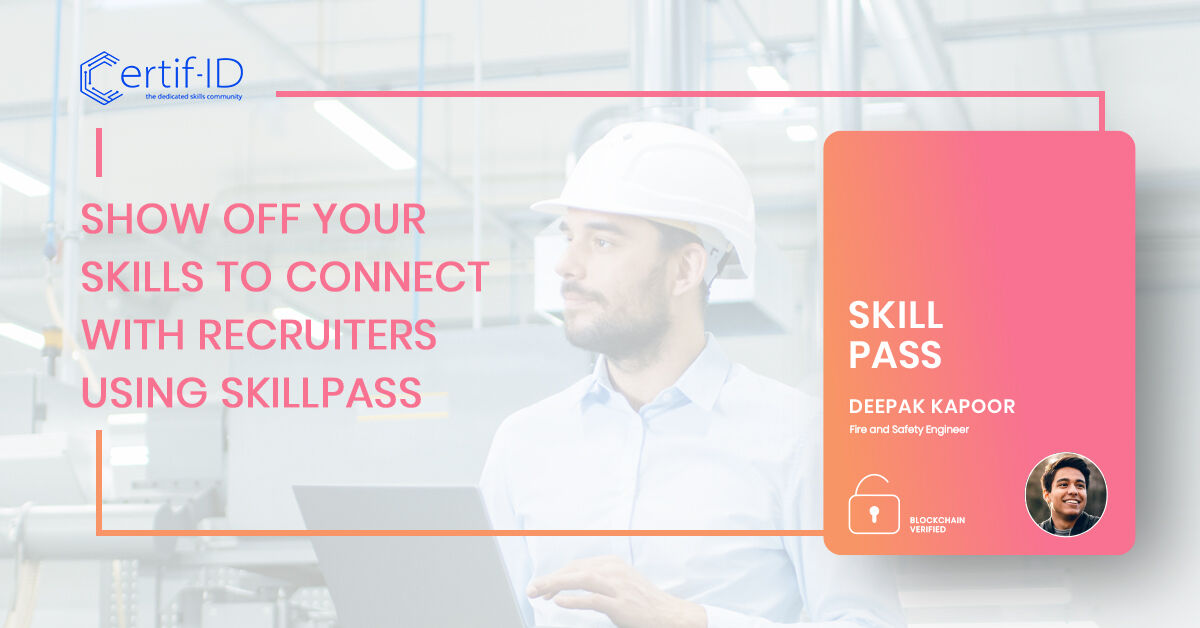 Cred_Sure's tweet photo. Your #CV can get lost in a sea of applications. Use #SkillPass on Certif-ID to highlight your #skills and connect with #recruiters directly. Show off your personality with a video CV and make a positive first impression even before the interview. Sign up: https://t.co/RxTs6fexg4 https://t.co/vmP0AvqwmI