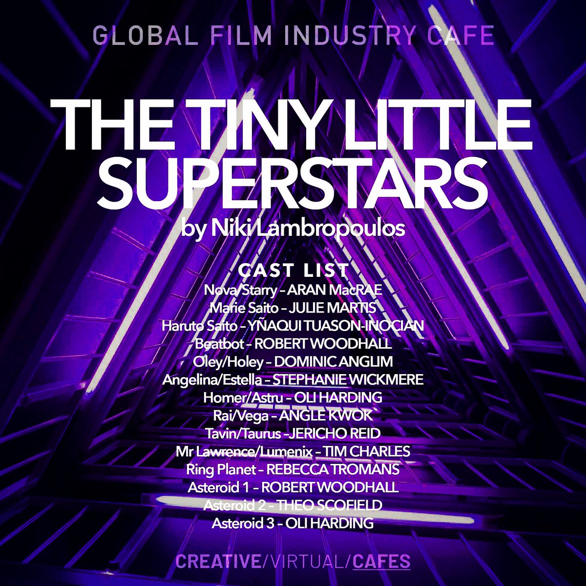 nikilambro's tweet photo. A million thanks! Grateful to the cast for head turning performances at virtual #ActorsTableRead for my feature #animation #TheLittleTinySuperstars  Special thanks for roaring success to #GlobalFilmIndustryCafe and director #PaulHiggins #screenwriting #screenwriters #filmmakers https://t.co/JhSQMaGZ5Y