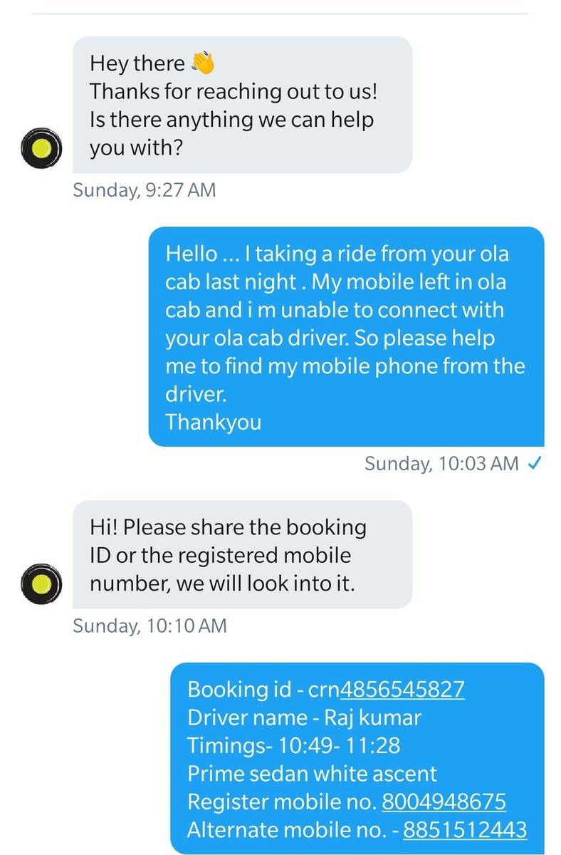 sidsimpleboy's tweet photo. After doing lots of messages to @Olacabs ; now they are saying this which i m sharing with you . Please see. After giving all the details of my ride. @bhash @FBDPolice #VERYPOORSERVICE #OLACAB https://t.co/VaFGaTrIUp
