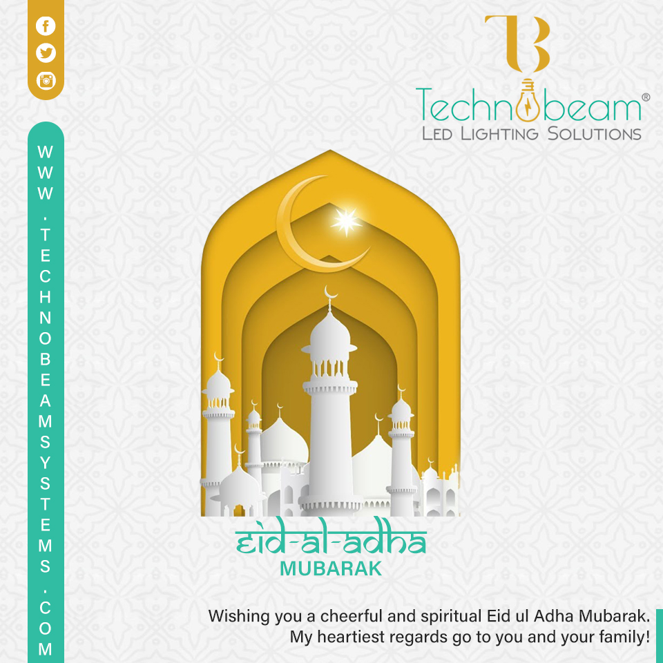 TechnoBeamLed's tweet photo. Eid Al Adha Mubarak!

#Technobeam #systems  #wishes #EidAlAdha #EidMubarak #EidAlAdhaMubarak #EidAladha2020 #bakraeid #happyeidmubarak #Allah #Prayers #Islam #EidQurban #HappyEid #StaySafe #Technobeamleds #ledlighting #Solutions https://t.co/ImOCM2CJcD