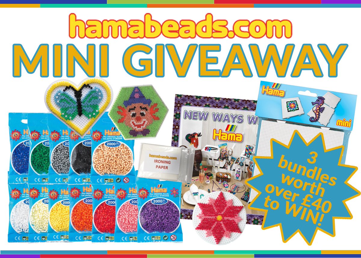 GIVEAWAY #️⃣2️⃣

Mini Beads are SMALLER than original Hama Beads, &amp; we’re giving 3️⃣ lucky winners a chance to win a Mini Beads Bundle, worth £47!

Like 👍 &amp; RT 🤗 to be in with a chance of winning! (UK entrants only, closes 31/08/20 🍀)

#giveaway #competition #comp #hamabeads