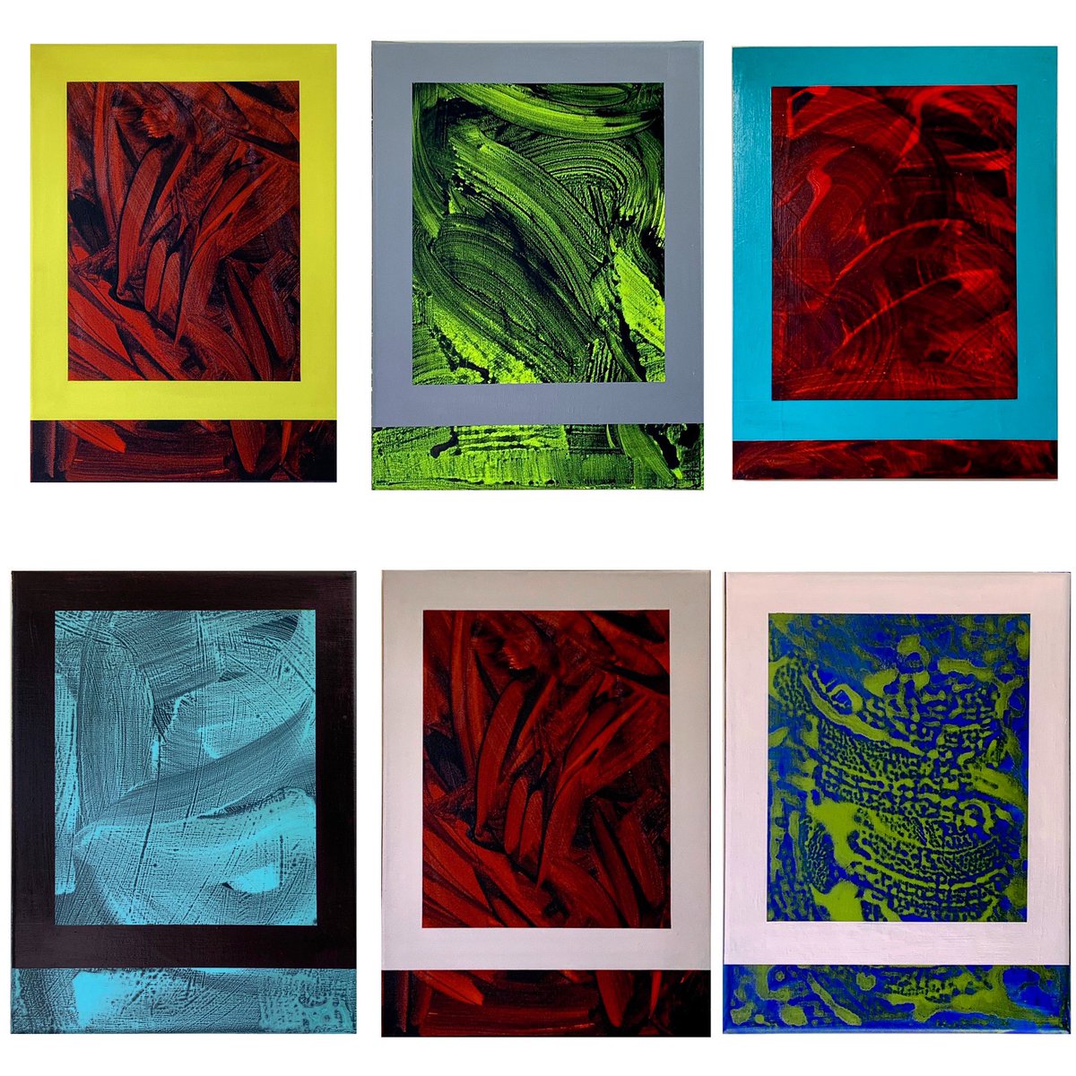 New and for sale at £130 each for #artistsupportpledge. Continuing series inspired by mid-century German windows.
‘Window Series’
Acrylic on canvas. 
Approx’ 30 x 40cm unframed 
Message me for further information or to buy.