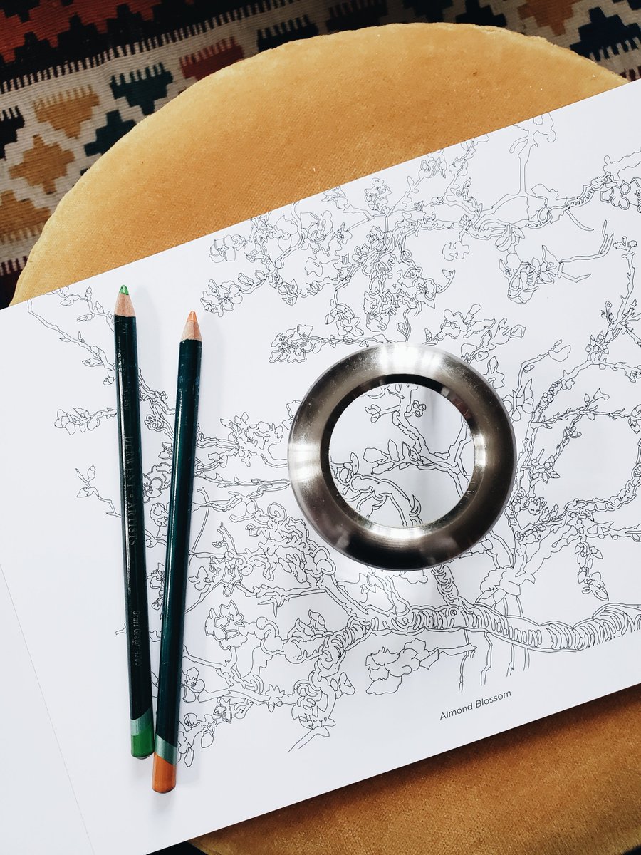 colourlyco's tweet photo. Getting ready to color in this almond blossom beauty today ⊹ anyone else love #vanGogh? https://t.co/HmychIYJJZ #adultcolouringbooks https://t.co/8tdIbTdvP2