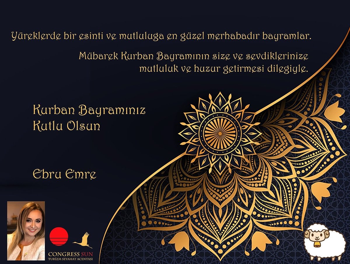 SunTurizm's tweet photo. Kurban Bayramımız Mübarek  Olsun.Unutmayalım ki mutluluklar paylaştıkça güzeldir.

Sevdiklerimiz ile birlikte nice nice mutlu bayramlara

#KURBANBAYRAMIMIZ #bayram #kurbanbayrami #EbruEmre  #iyibayramlar #Eskişehir
#HAYIRLIBAYRAMLAR #hayirlicumalar #KurbanBayramı https://t.co/YrQ81eqqEO