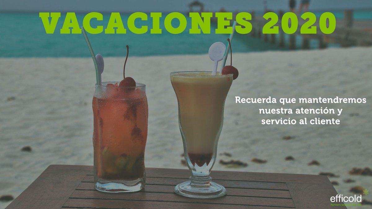 ¡VACACIONES 2020! 🏖☀😎

Recuerda que mantendremos nuestra atención y servicio al cliente.

#efficold #vacaciones #verano