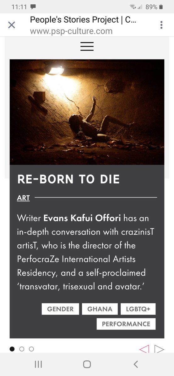 I am one of <a href="/crazinisTartisT/">Va-Bene Elikem Fiatsi (a.k.a crazinisT artisT)</a> biggest fans, not only for their extraordinary work but their constant elevation of other artists. Read about this multidisciplinary artivist on <a href="/PspCulture/">People's Stories Project</a> pic.x.com/qZBgPvXNZt