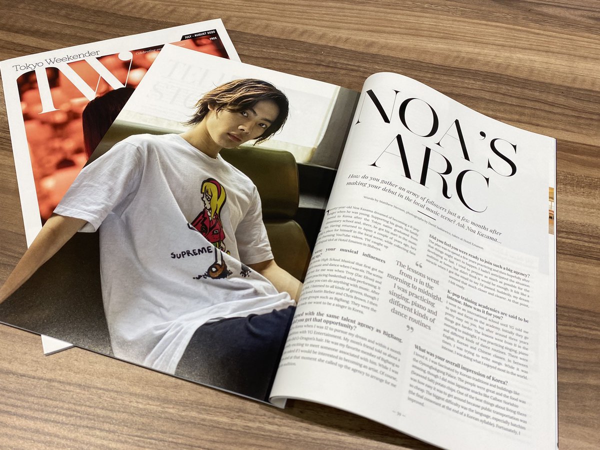 noamusic_japan's tweet photo. NOA’s special interview with Tokyo Weekender out now!
Please check the stockists list and go pick up a copy!
https://t.co/fnNJoVEdRE https://t.co/vxe8Fj2B4b