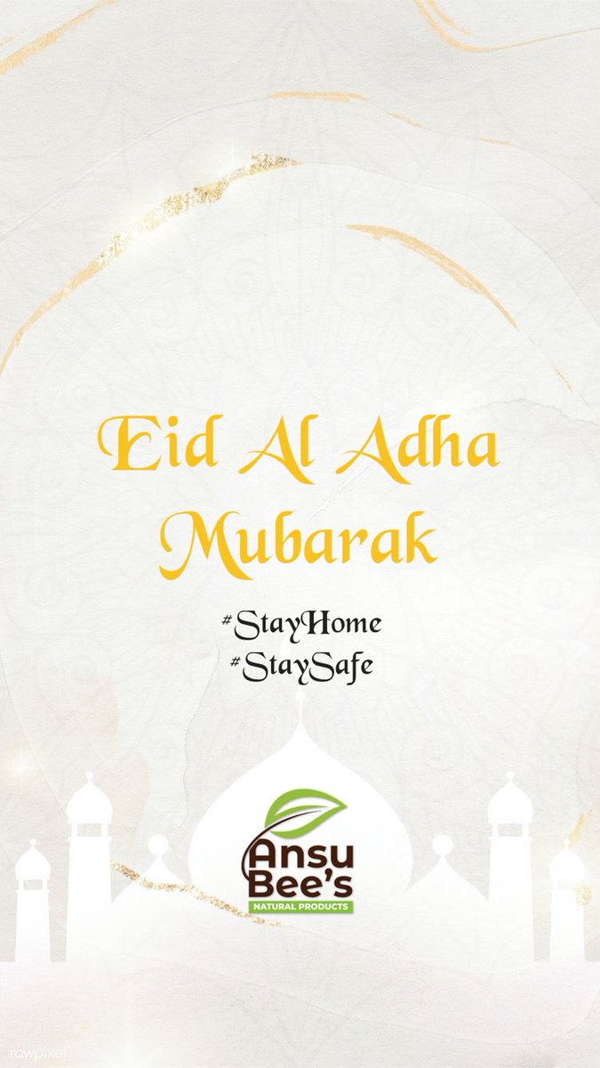 Eid Mubarak AnsuBee Family. Stay home and stay safe
.
.
.
#ansubeesnaturalproducts 
#EidulAdha 
#sunjtobaski220 
#StayHomeStaySafe 
#SolLenMask