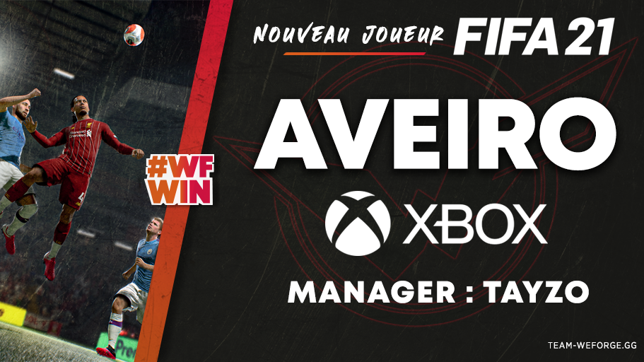 ⚽️ Recrutement #FIFA21 ⚽️

🚨 Un nouveau joueur FIFA rejoint la structure pour la saison 2020-2021 !

🤝 Bienvenue à @iAveiro1 💪

📝 il sera accompagné de son manager <a href="/vTayzo/">Val 🍓</a> 

#WFWIN #LaDalleAngevine #SportAngers