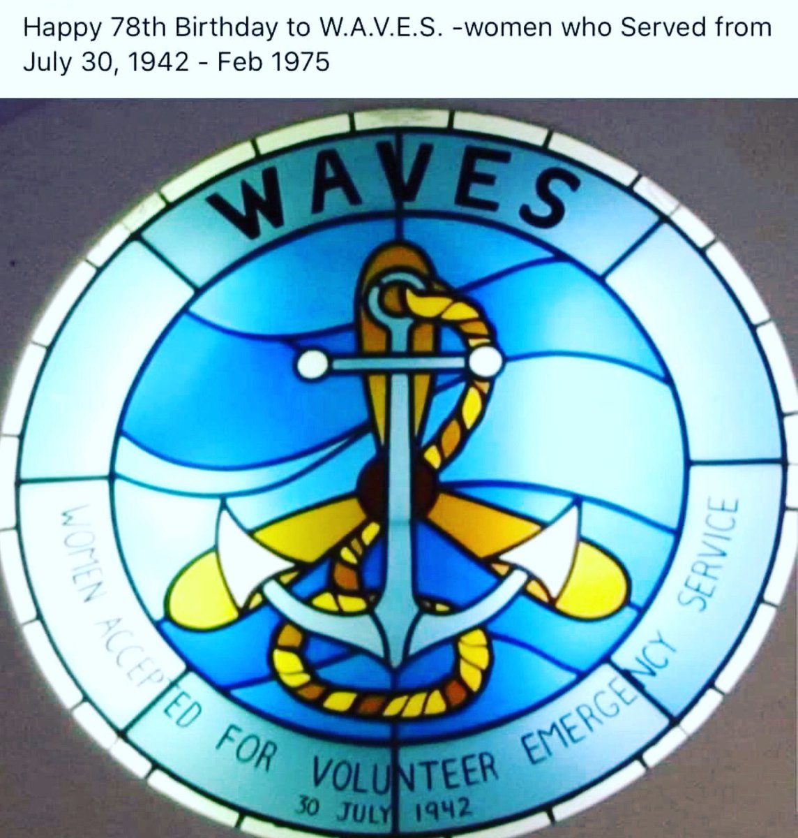 lorreh6's tweet photo. Happy Birthday W.A.V.E.S
🇺🇸Women Accepted for Volunteer Emergency Service, United Staes Naval Reserves Women’s Branch⚓️⚓️⚓️🇺🇸
#ForgedByTheSea #Navy #NavyReserves #NavyService# #Veterans #NavyService #Waves #HonorableService #ProudToServe #NAVETS #WW2Veteran https://t.co/5whDrXT3ga