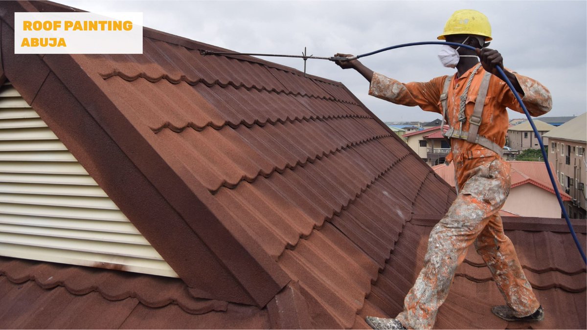 Plusworldng's tweet photo. Our roof painting services is not just done with any type of products we use NUTECH professional roof coatings that are breathable coatings. 

Reach out to us now for your Roof painting Today!!!

#roofstyles  #typesofroofingmaterials #flatroof https://t.co/BrAybeQqBN