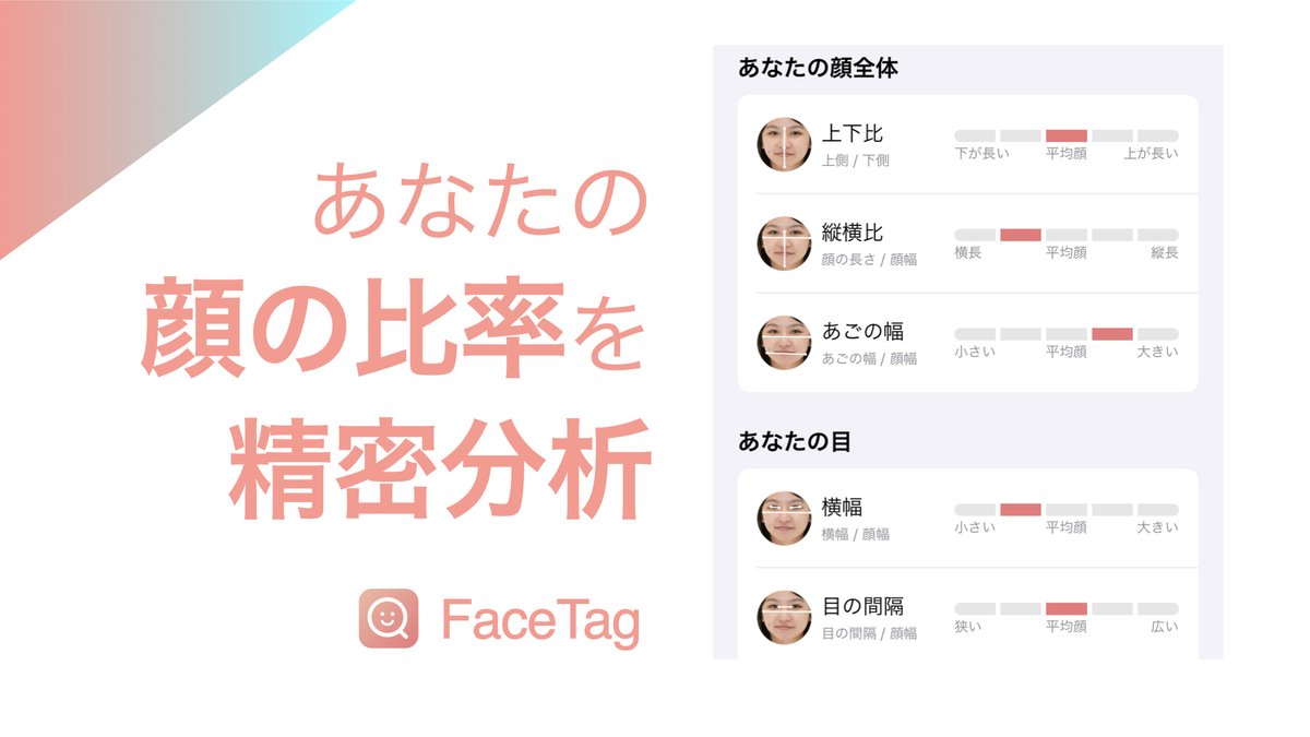 顔診断アプリ フェイスタグ公式 Facetag Jp Twitter 顔診断アプリ フェイスタグ公式 Facetag Jp Twitter