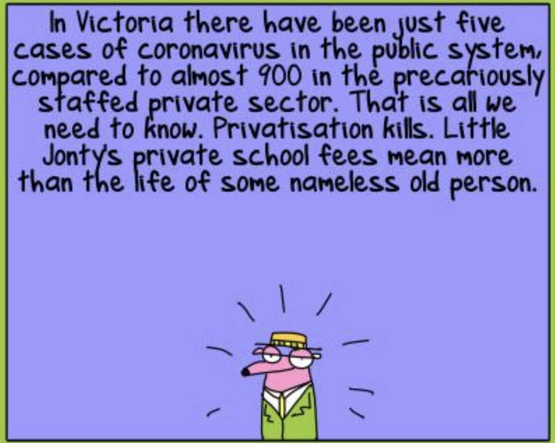 correzpond's tweet image. Privatisation kills. #Agedcare #COVID19Vic #FirstDogOnTheMoon