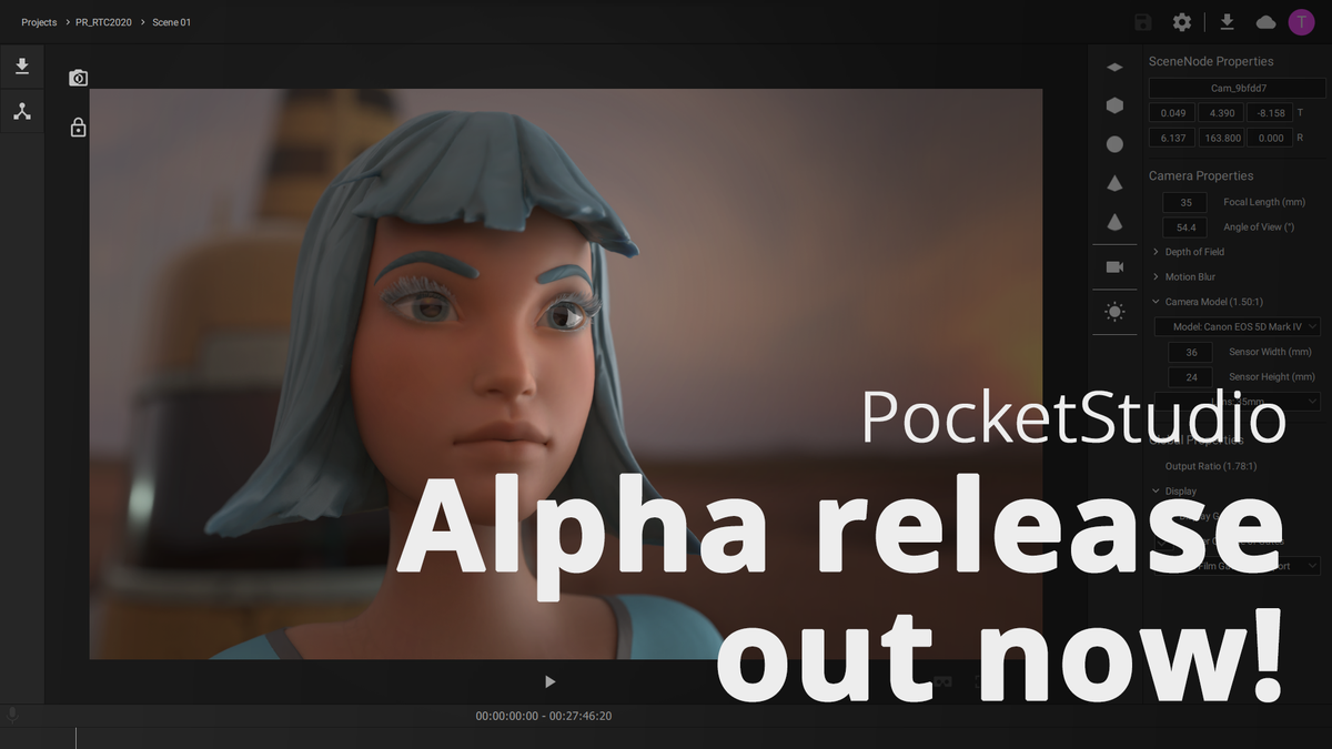 PocketStudio alpha release is out now! Head to pocketstudio.io to find out more.
#realtime #collaborative #vfx #pocketstudio