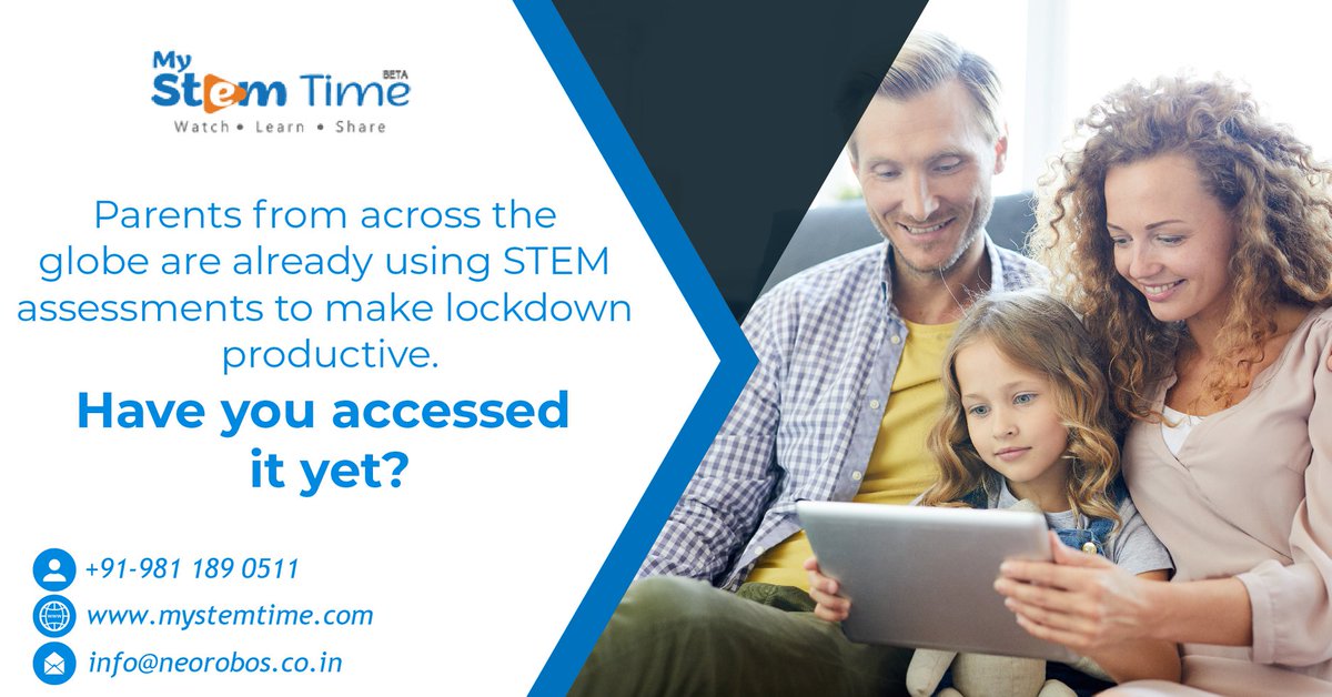 my_stem's tweet image. #MySTEMTime is offering all its #STEM #educationalvideos without any #registration or #membership fee. Make the #lockdown time more productive for your #kids. Register now: mystemtime.com. #StaySafe !!!
#EdTech #fridaymorning