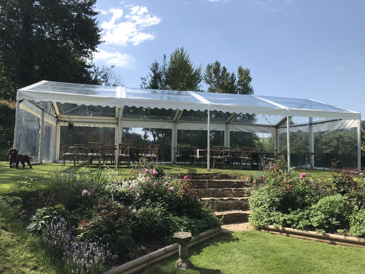 harrymarquee's tweet photo. Better late then never! A lovely little  All clear reception marquee with our stunning grey and lime wash oval tables. #marquee #summer #sometset #wedding #smallceromony #weddingideas https://t.co/AzBYA7ilAF