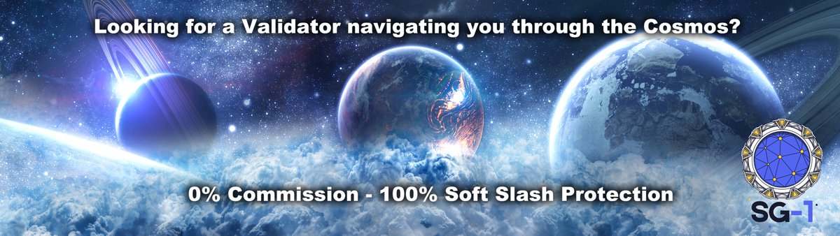 sg1_online's tweet photo. #Delegate your $ATOM to SG-1 with an #AverageYield of 9.88%
Your keys - your coins - your profits. https://t.co/JXArjWfbfQ