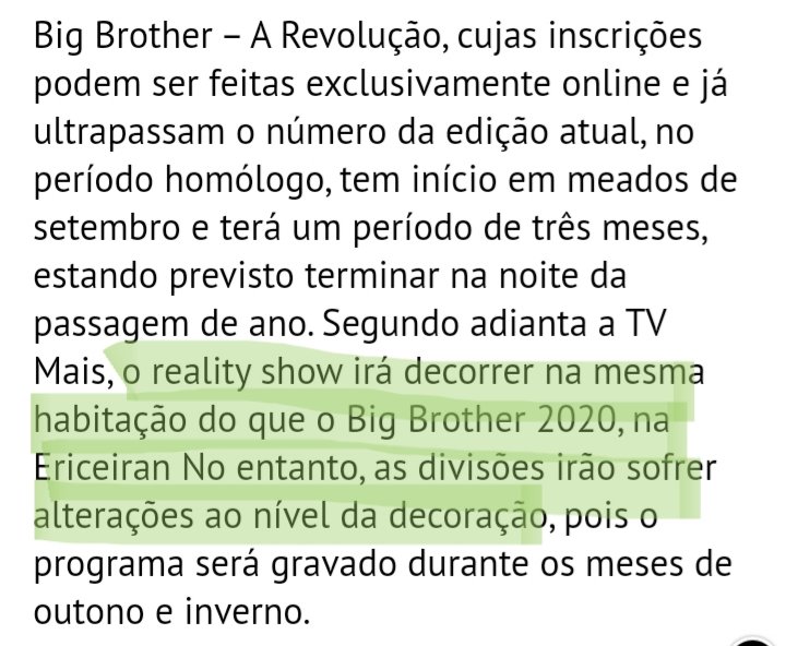 DaniiREALITY's tweet photo. O facto de mudarem a decoração da casa e de não existir #BBZOOM deixa-me com as expectativas em alta em relação do BB REVOLUÇÃO. Na minha opinião, o BBZOOM manipulou bastante o jogo se este fragmento não tivesse existido o rumo do jogo seria diferente #BB2020TVI https://t.co/8Or4M2QV1t