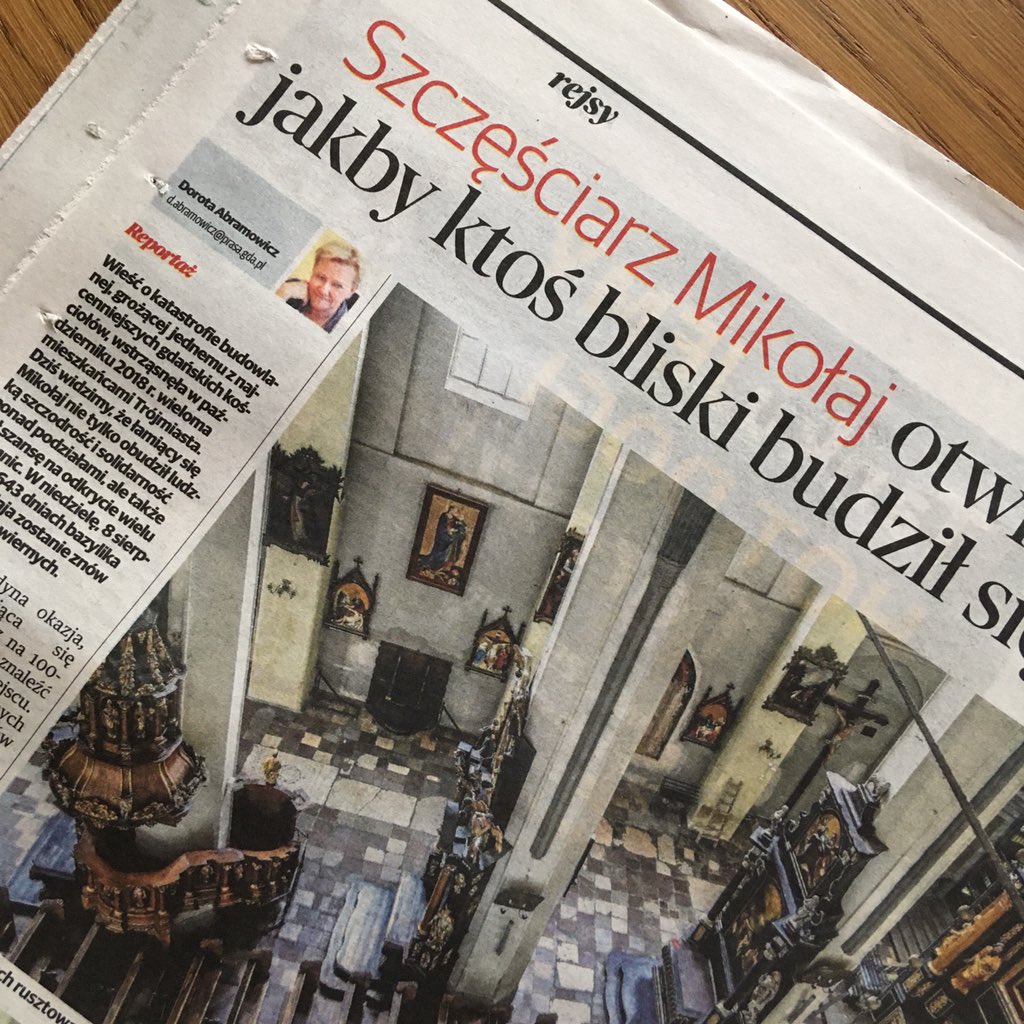 M_Osek's tweet photo. Dzisiejsze „Rejsy” @dz_baltycki obowiązkowe. Reportaż o przygotowaniach do otwarcia kościoła. @Dominikaniepl https://t.co/qb19ng0VOO