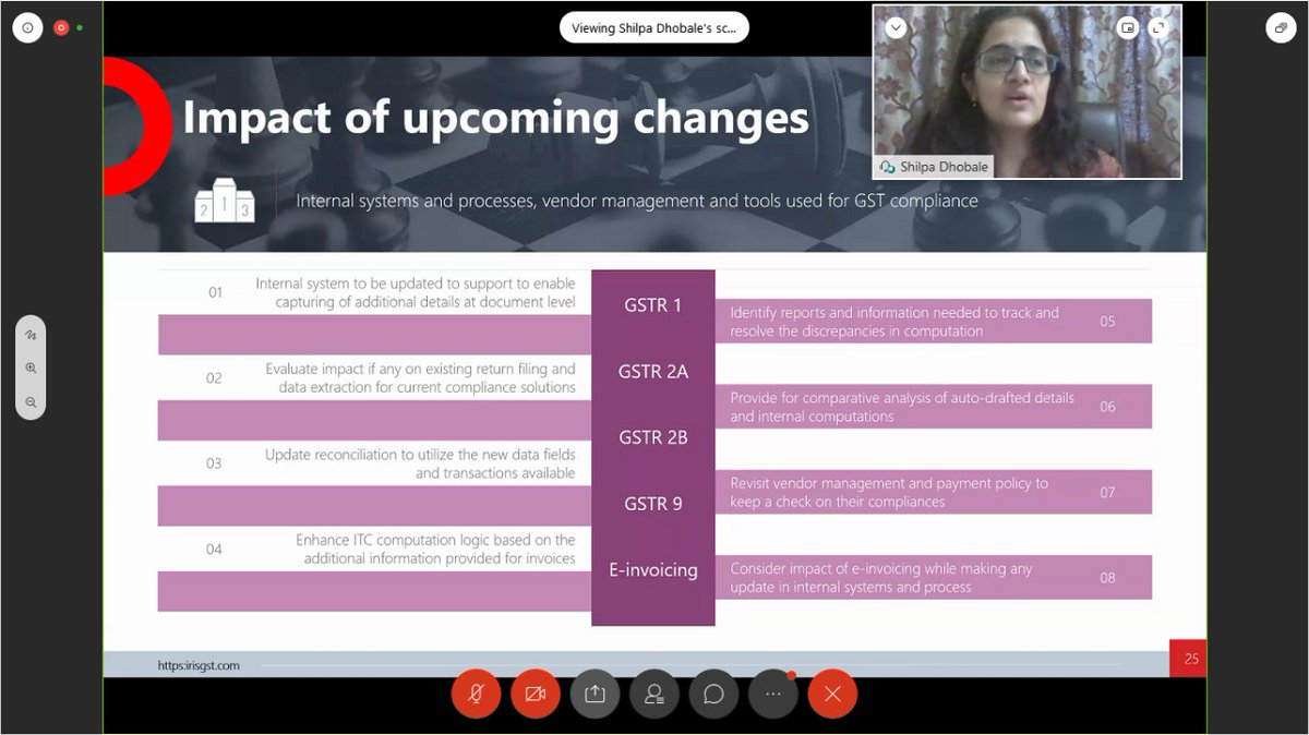 IRISGST's tweet photo. As a taxpayer are you ready for all the upcoming changes in the GST System?
#gst #GSTUpdates #einvoicing #webinar #live
@CIIEvents @FollowCII
 @shilpadhobale 
@InGSTPortal https://t.co/kRXMlaHr05