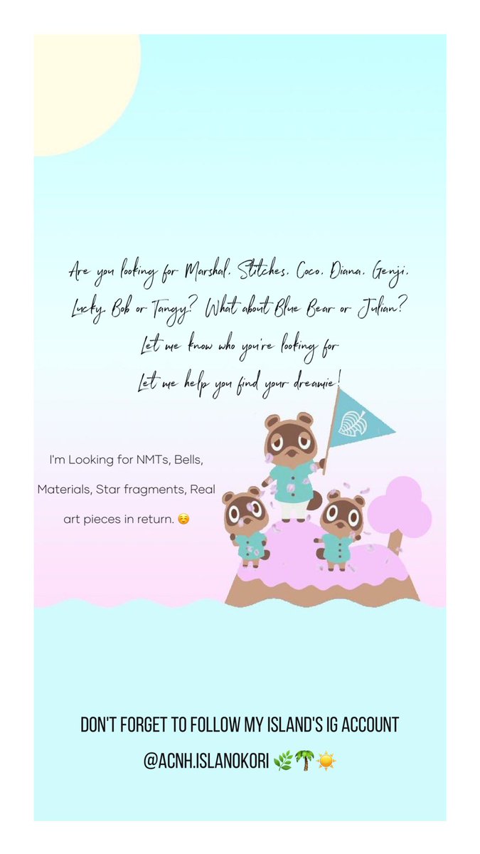 agsveronica's tweet photo. @CrossingTrades @CrossingTrade 

Dreamie hunting made easier!! ☺️☺️☺️ Let’s help each other out! Retweet, follow my IG, share, repeat and rinse!! 🌿☀️🌴
#acnhvillagertrade #acnhvillagerinboxes #acnhvillagertrades #acnhvillageradoption #acnh #ACNHisland https://t.co/nYWiwtHZJr