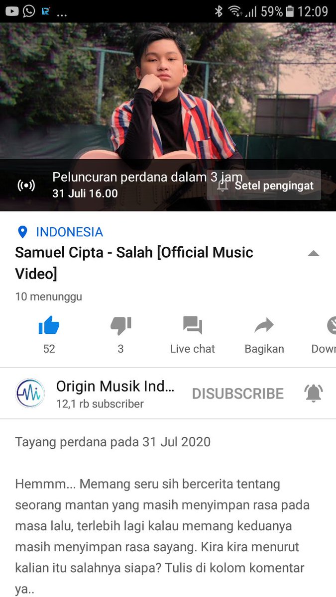 GrclJessy's tweet photo. Ini ditungguin kok sam #SingleSamuelCipta https://t.co/jCfS91P7rU