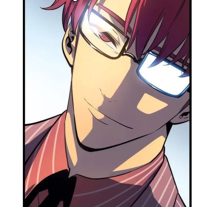 O Xrhsths Yu Ka Sto Twitter このメガネが反射して片目だけ見えてる視線がエロい 俺だけレベルアップな件 T Co Qyorbco0te Twitter