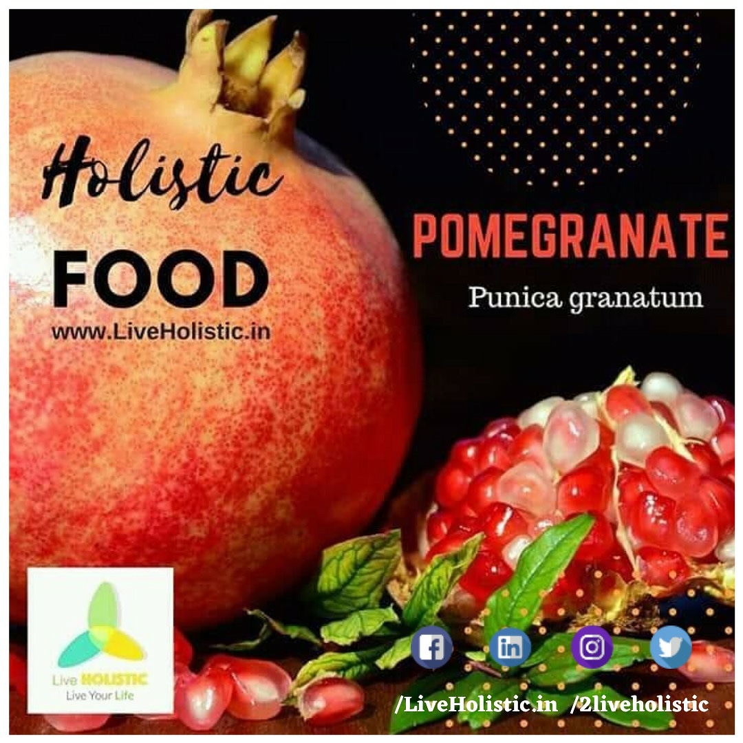 2LiveHolistic's tweet photo. Holistic Food - Pomegranate 
Benefits of Pomegranate
1.Protects us from free radicals.
2.Prevention of atherosclerosis.
3.Fights erectile dysfunction.
4.Fights heart disease and prostate cancer. 
#liveholistic
#onlineyoga https://t.co/bpe3w8lXnl