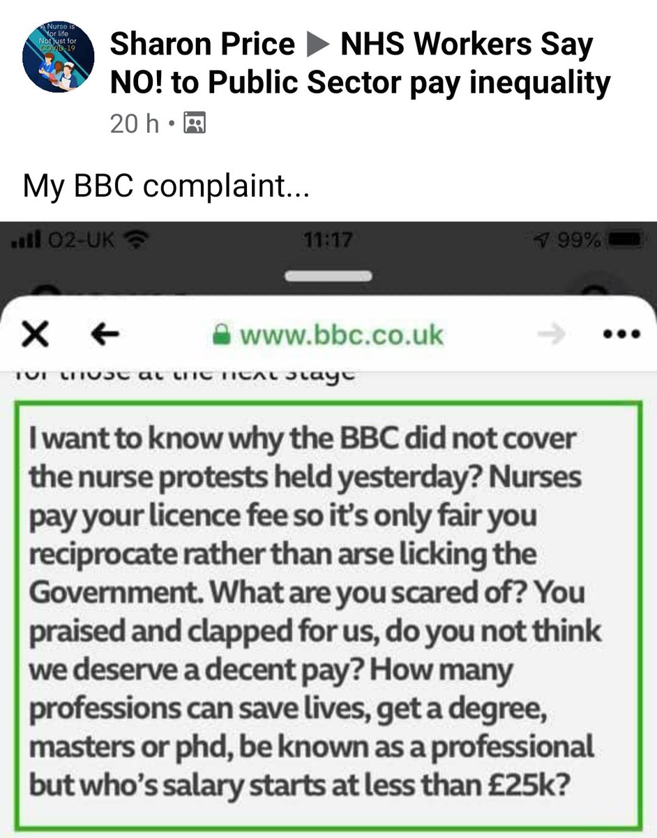 The BBC didn't cover yesterdays Nurses protests for better pay.

#clapfornhs is where the support ends it seems.