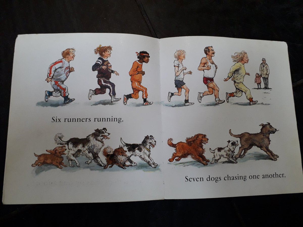 18. All this has been rattling round my head because when lockdown came, Preston Park - and every other park - was suddenly very important. Lots of us were running + walking + scooting + cycling (which reminds me of this Shirley Hughes pic from 'We Went To The Park')